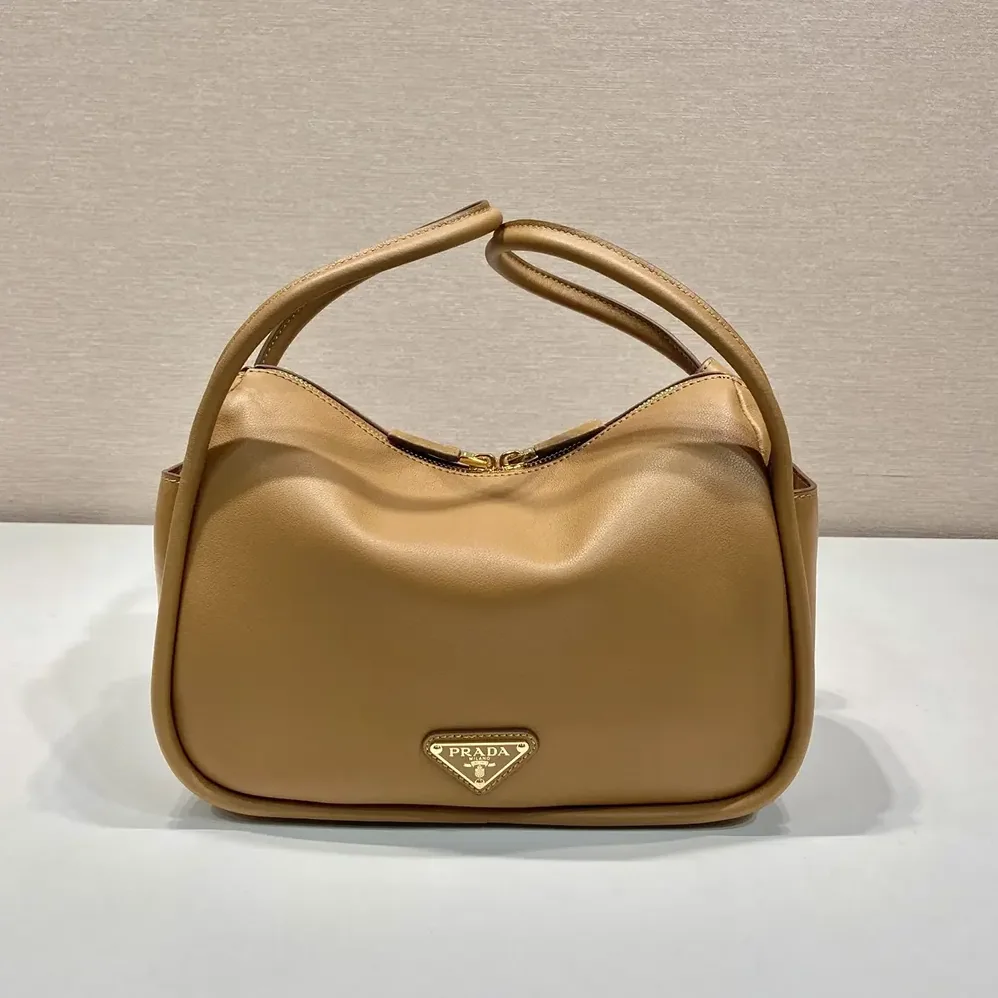 Prada Leather Handbag for Women in Brown