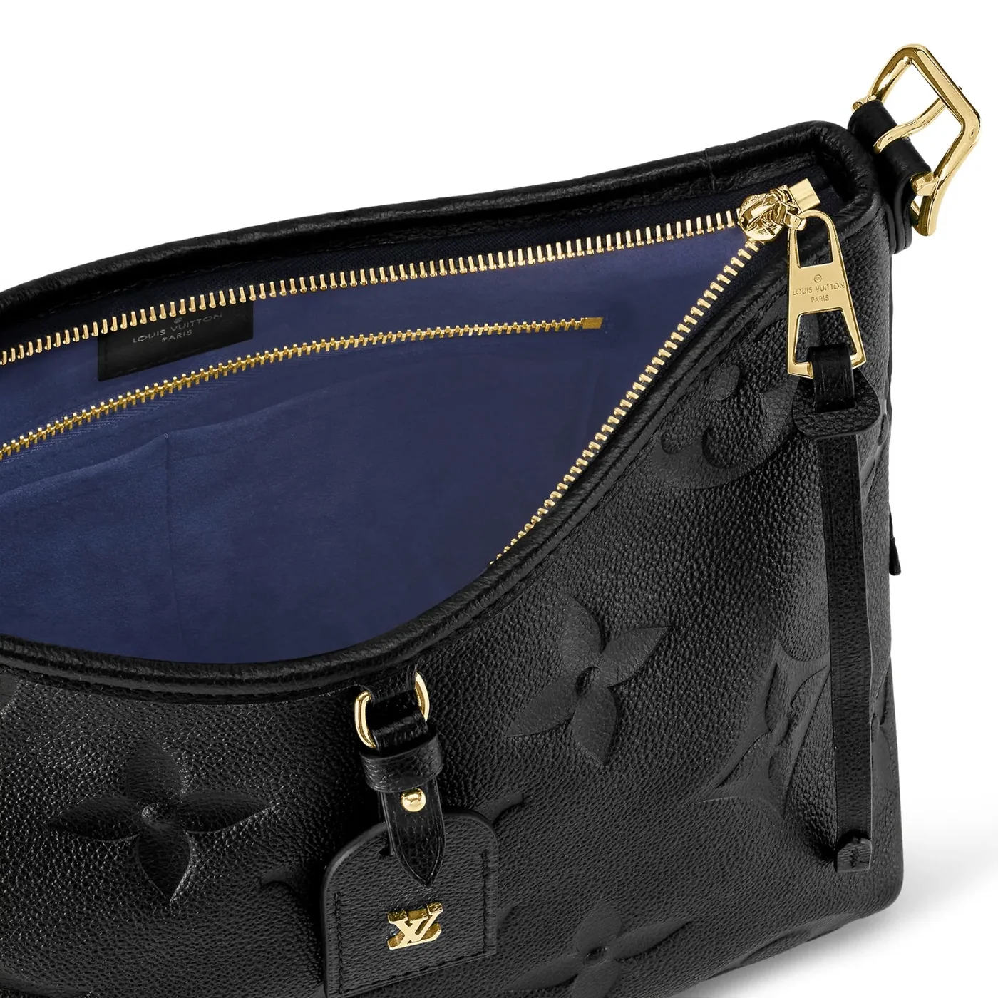 Louis Vuitton CarryAll PM Shoulder Bag in Black Gold Hardware