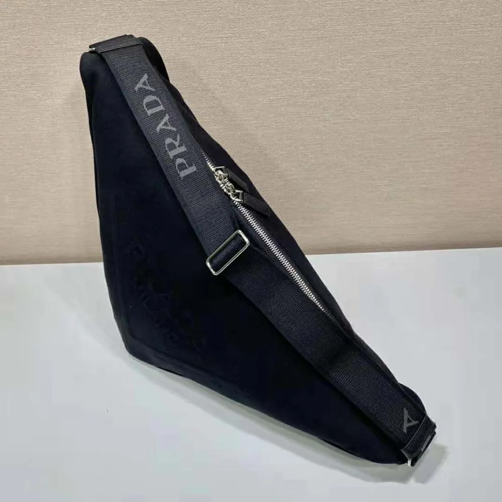 Prada Canvas Prada Triangle Bag for Women in Black Prada Canvas Prada Triangle Bag for Women in Black
