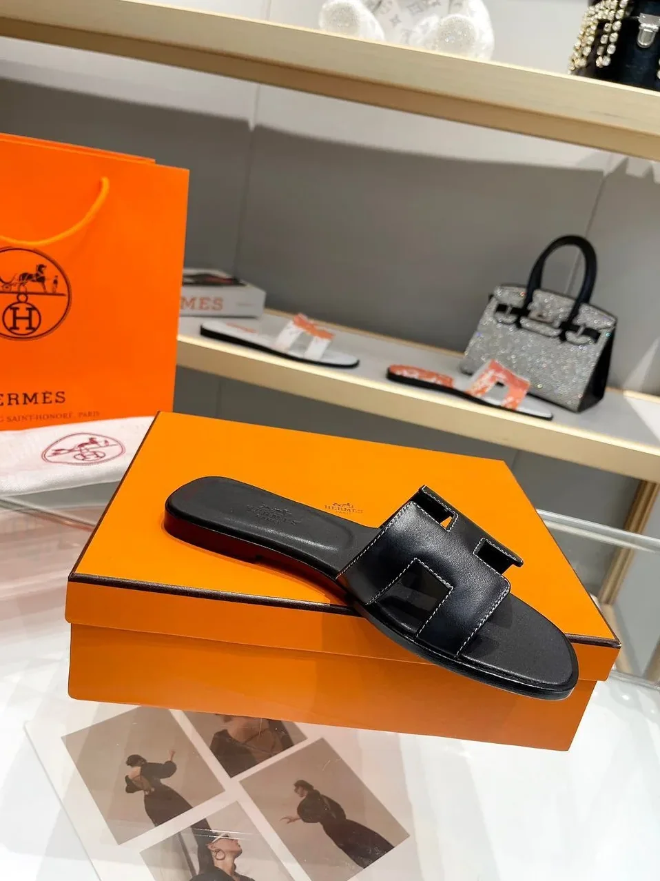 Hermes Oran Sandal Black , Shoes Hermes Oran Sandal Black , Shoes
