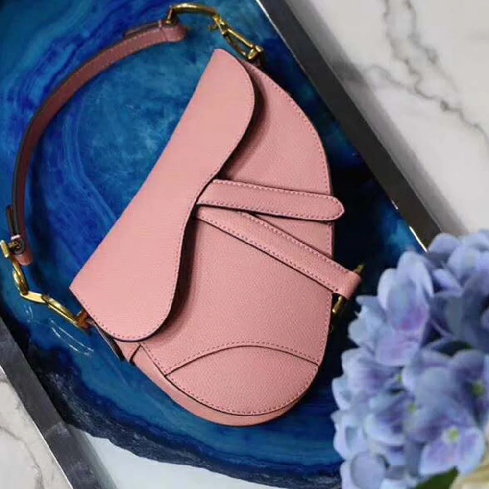 Dior Mini Saddle Bag in Calfskin for Women in Pink