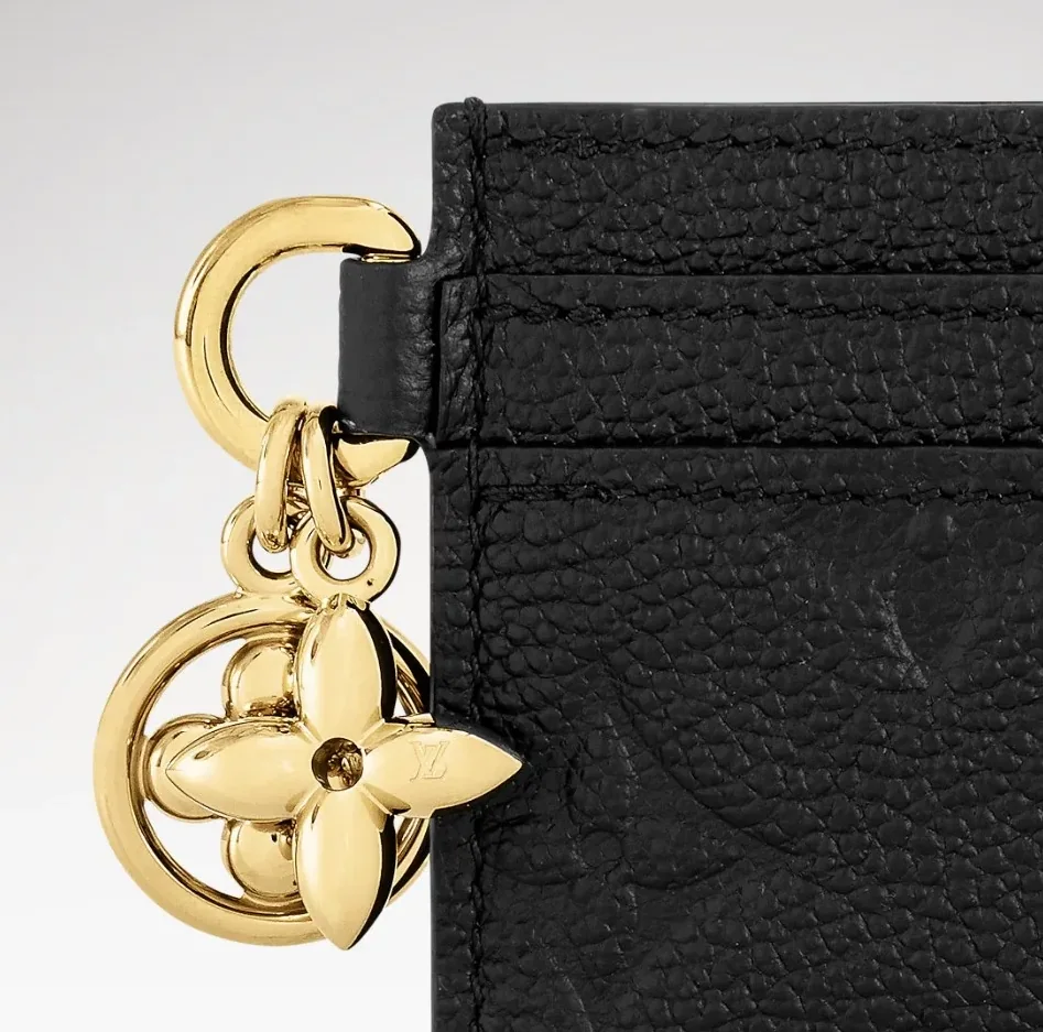 Louis Vuitton LV Charms Card Holder Black /