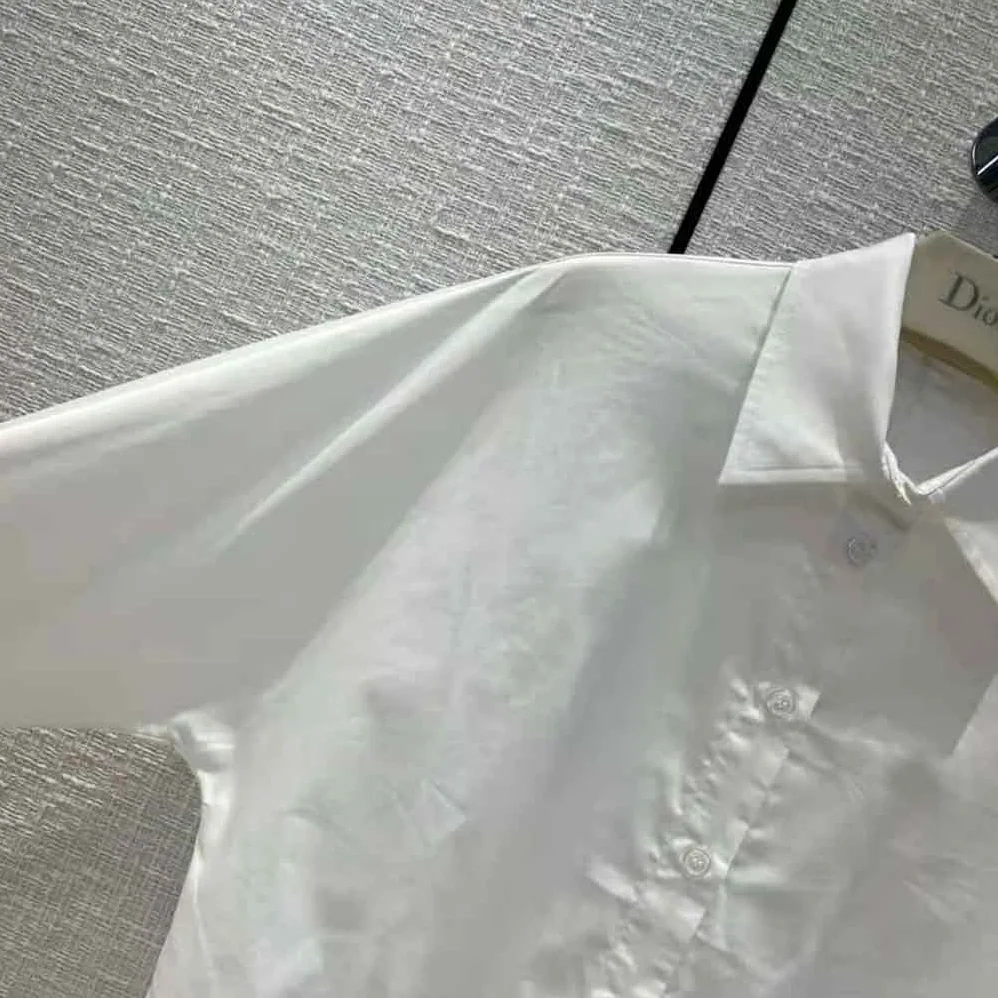 Dior Blouse White Cotton Poplin for Women