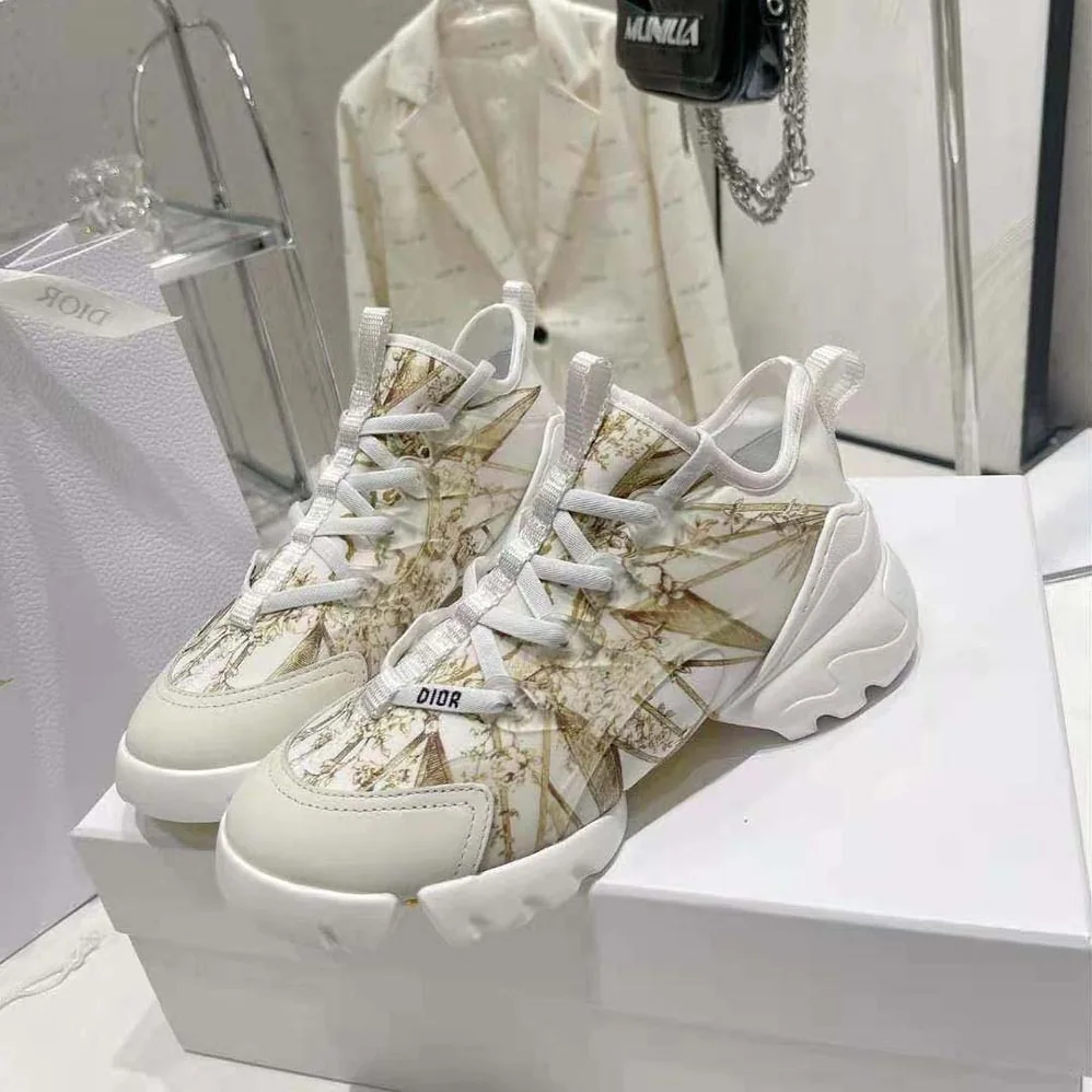 Dior D-Connect Sneaker Multicolor Technical Fabric with Rêve D'Infini Print for Women Dior D-Connect Sneaker Multicolor Technical Fabric with Rêve D'Infini Print for Women