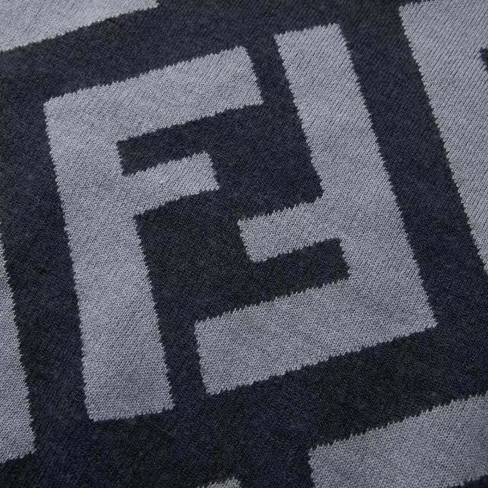 Fendi Gray Wool Sweater-FZX091APJKF1ML0 for Men Fendi Gray Wool Sweater-FZX091APJKF1ML0 for Men