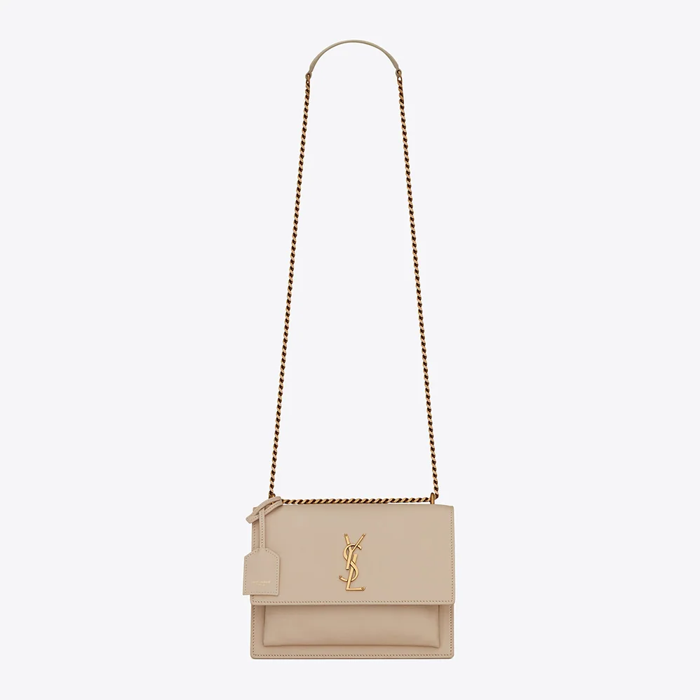 Saint Laurent YSL Sunset Medium in Grained Leather for Women Saint Laurent YSL Sunset Medium in Grained Leather for Women