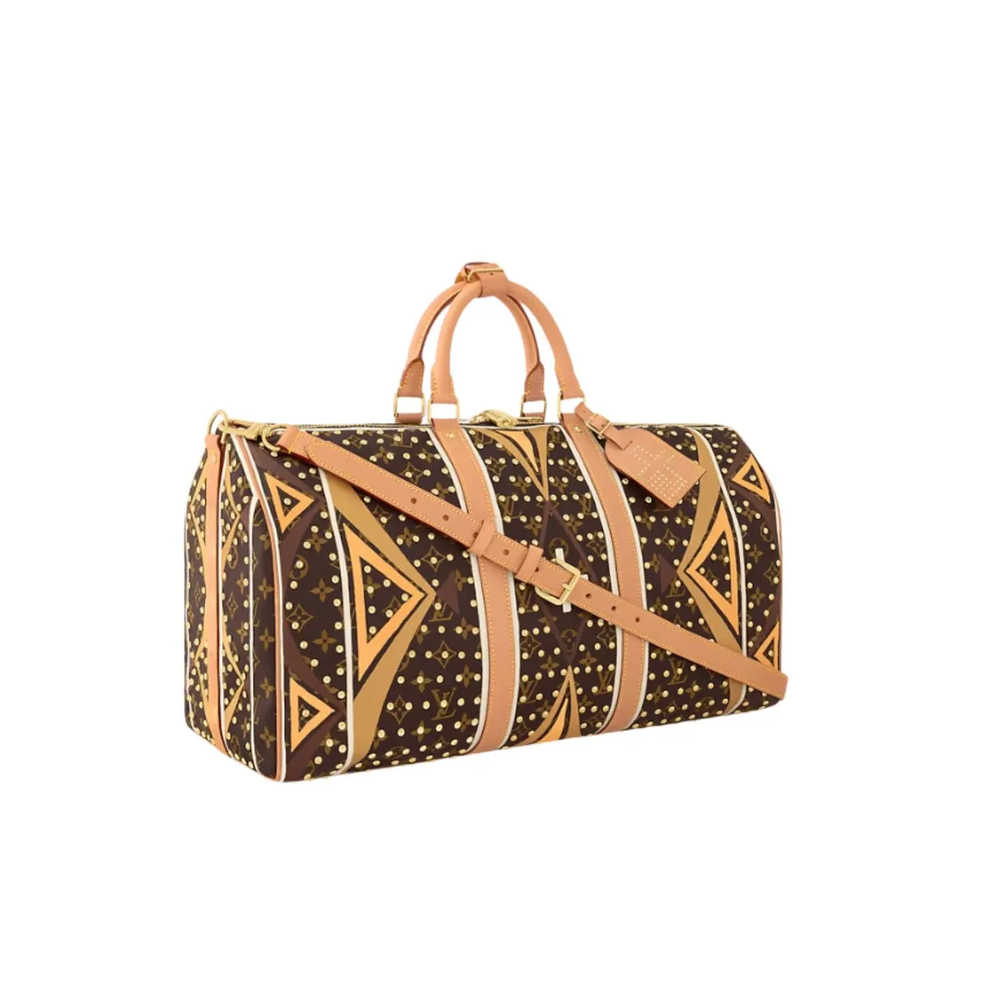 Louis Vuitton Keepall Bandouliere 50 Travel Bag in Brown Gold Hardware Louis Vuitton Keepall Bandouliere 50 Travel Bag in Brown Gold Hardware