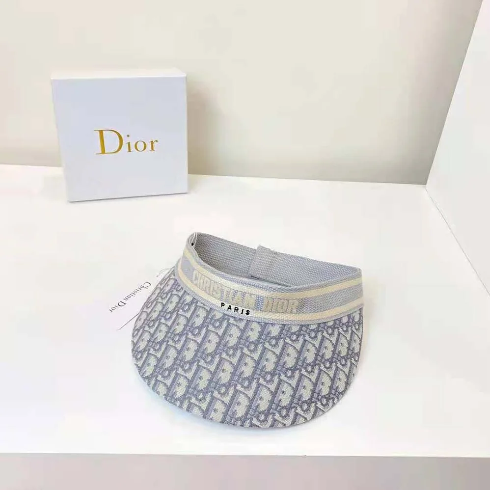 Dior D for Women in Oblique Visor Gray Cotton Dior D for Women in Oblique Visor Gray Cotton