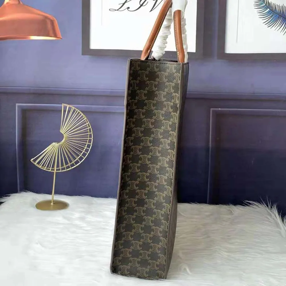 Celine Vertical Cabas in Triomphe Canvas for Women