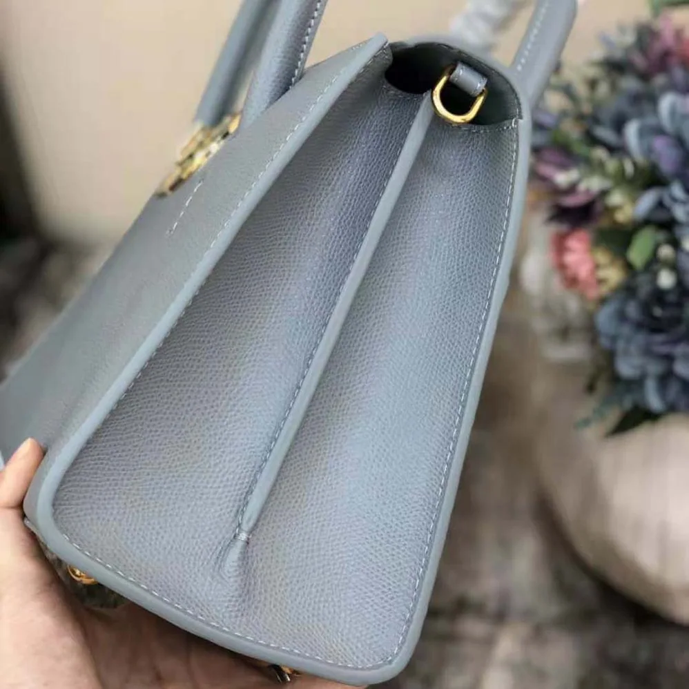 Dior Medium ST Honore Tote Latte Grained Calfskin for Women in Blue Dior Medium ST Honore Tote Latte Grained Calfskin for Women in Blue
