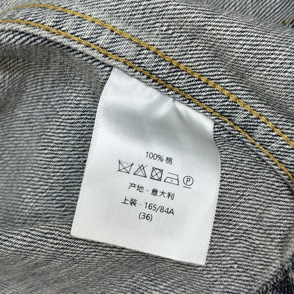 Dior Médaillon Cropped Jacket Blue Stonewashed Cotton Denim for Women Dior Médaillon Cropped Jacket Blue Stonewashed Cotton Denim for Women