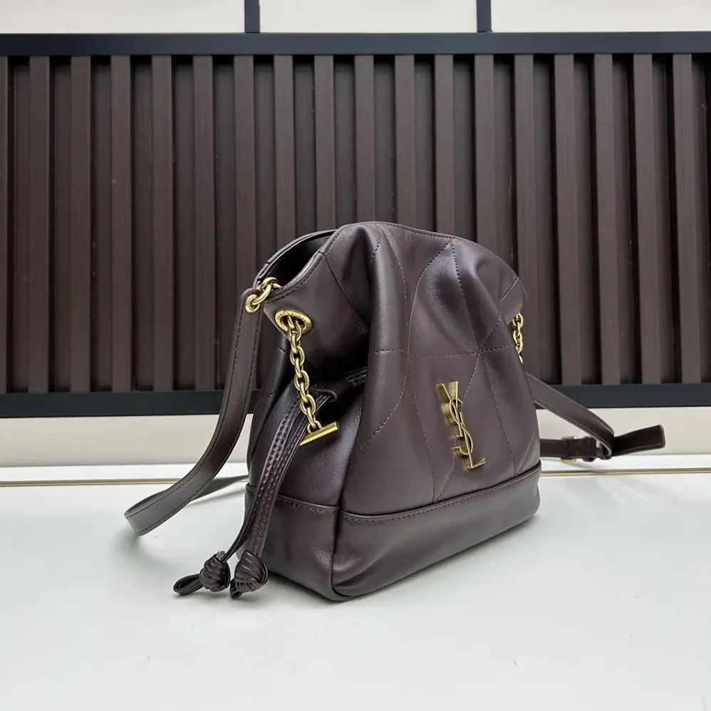 Saint Laurent YSL Jamie Mini Shoulder Pouch In Lambskin for Women in Maroon