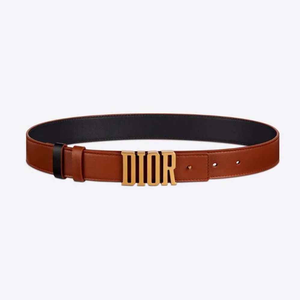 Dior D-Fence Reversible Belt Black and Latte Smooth Calfskin 30 MM for Women Dior D-Fence Reversible Belt Black and Latte Smooth Calfskin 30 MM for Women