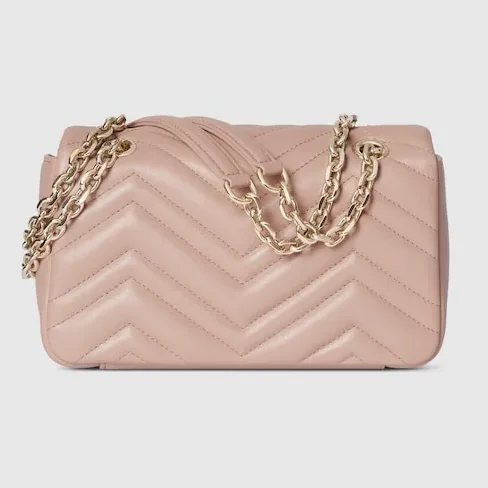 Gucci Marmont Small Shoulder Bag in Pink Beige Gold Hardware Gucci Marmont Small Shoulder Bag in Pink Beige Gold Hardware