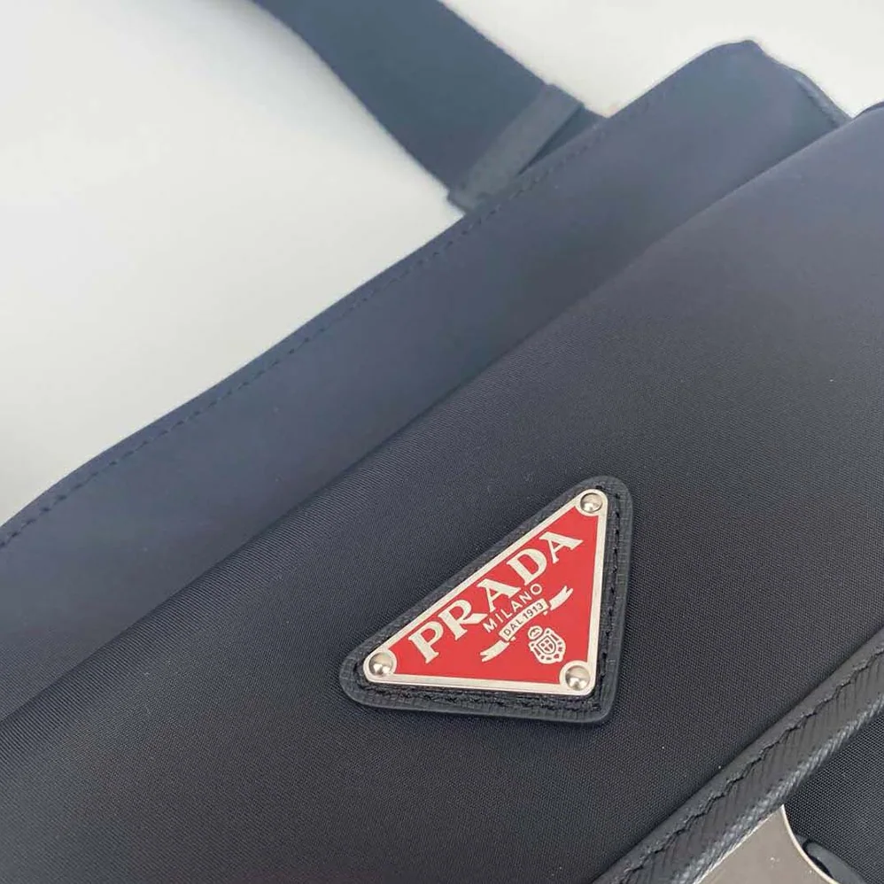 Prada Nylon Cross-Body Bag for Men in Black
