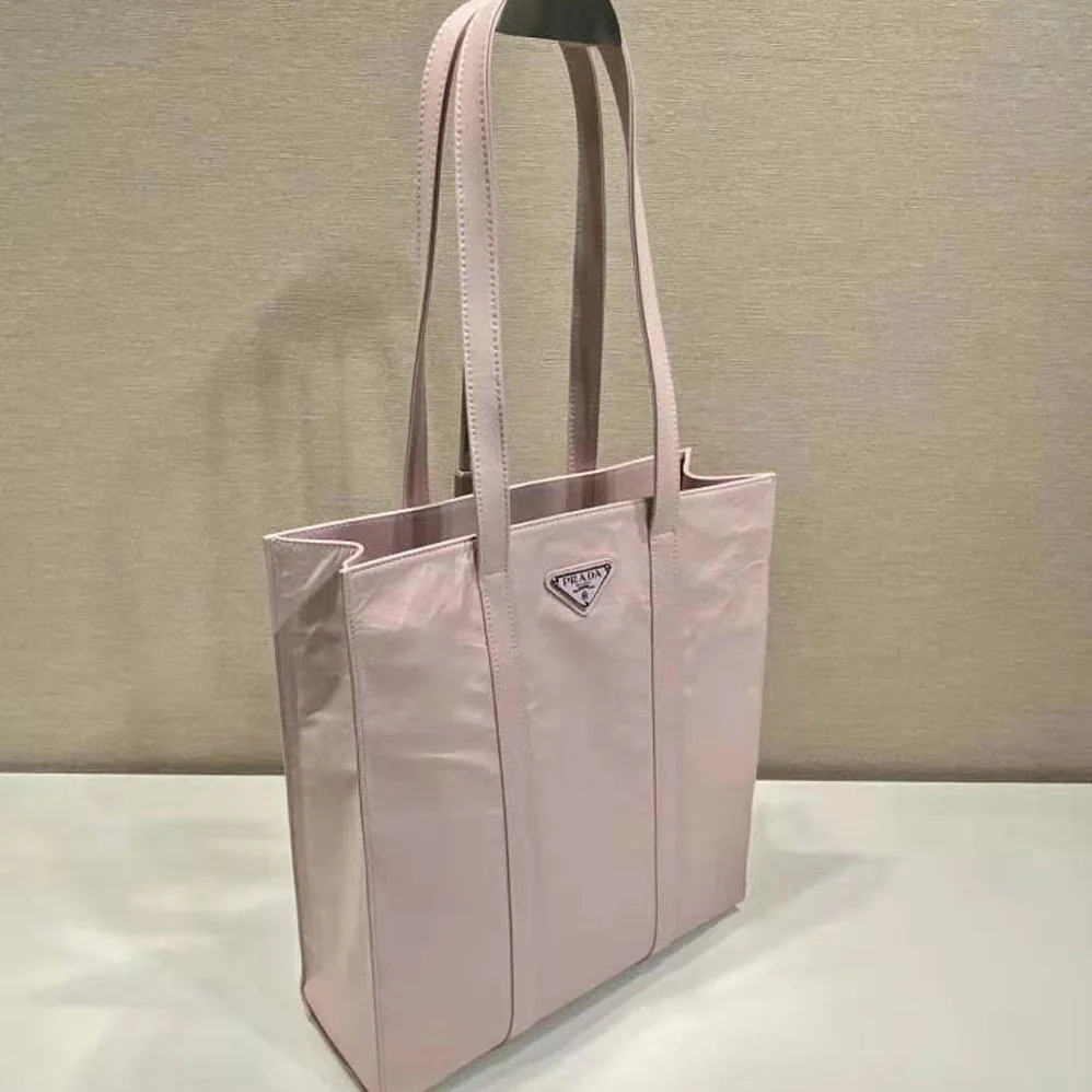Prada Small Antique Nappa Leather Tote for Women in Pink Prada Small Antique Nappa Leather Tote for Women in Pink