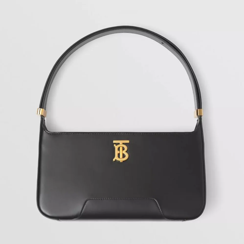 Burberry Leather TB Shoulder Bag for Women in Black Burberry Leather TB Shoulder Bag for Women in Black