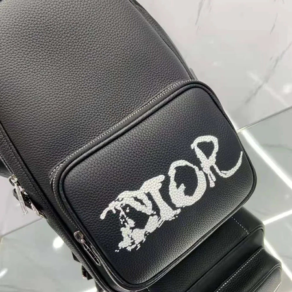 Dior Peter Doig Sling Bag Black Grained Calfskin for Men