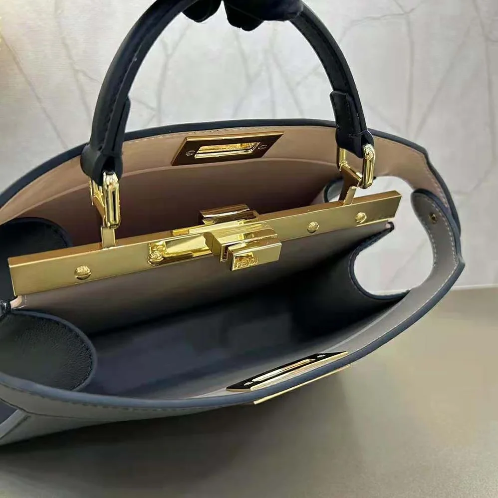 Fendi Peekaboo ISeeU Petite Small Black Padded Nappa Leather Bag for Women Fendi Peekaboo ISeeU Petite Small Black Padded Nappa Leather Bag for Women