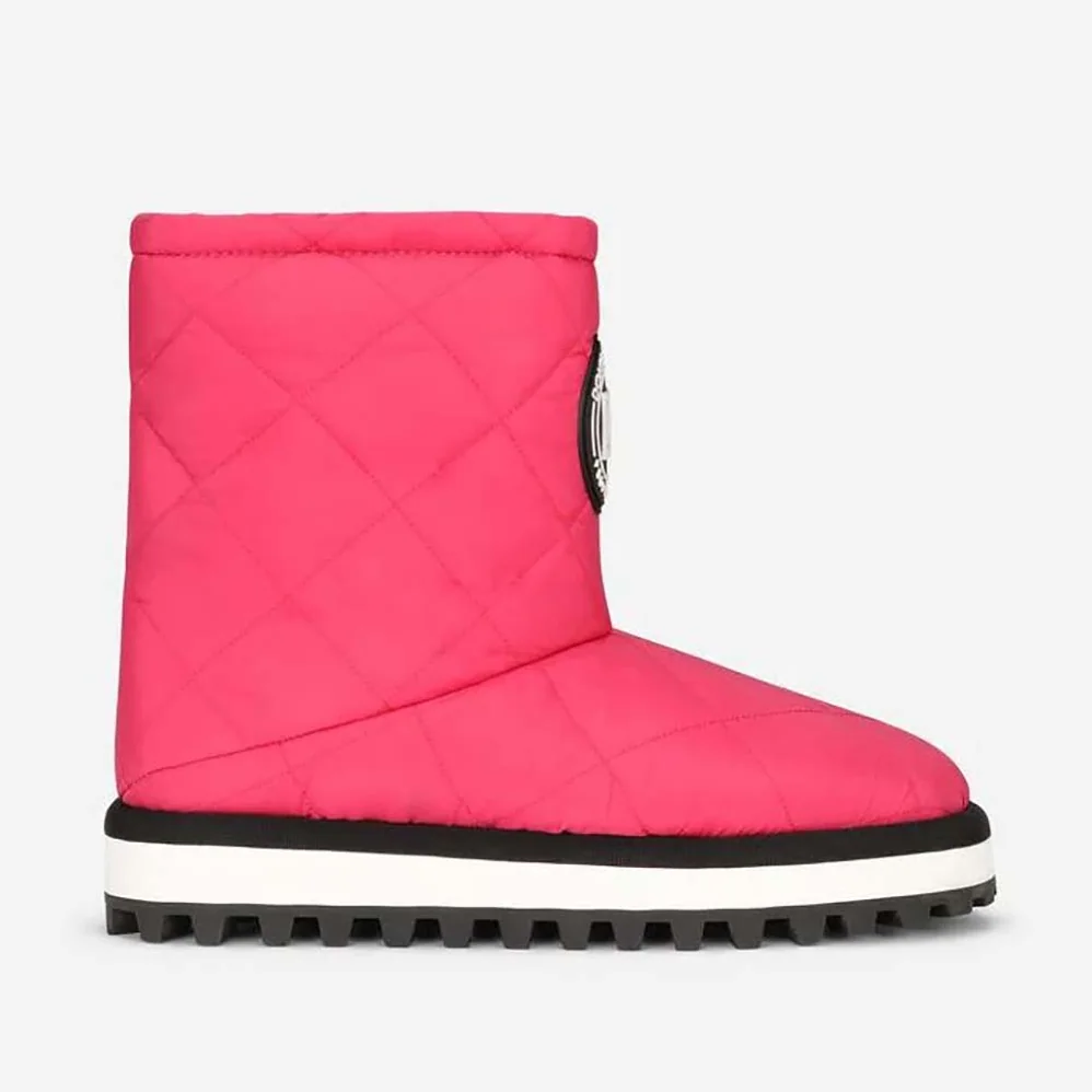 Dolce Gabbana D&G Nylon Ankle Boots with DG Logo for Women in Pink Dolce Gabbana D&G Nylon Ankle Boots with DG Logo for Women in Pink