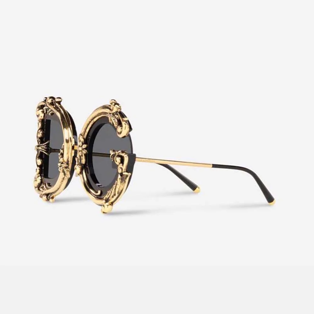 Dolce Gabbana D&G DG Baroque Sunglasses for Women in Gold Dolce Gabbana D&G DG Baroque Sunglasses for Women in Gold