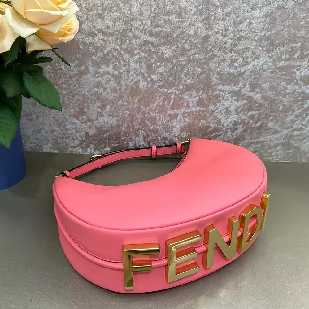 Fendi Fendigraphy Small Pink Leather Bag for Women
