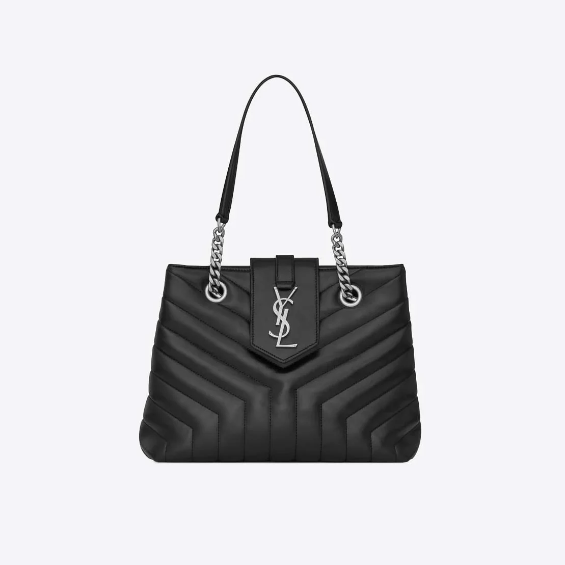 Saint Laurent YSL Small Loulou Shopping Bag Y Quilted in Black Saint Laurent YSL Small Loulou Shopping Bag Y Quilted in Black