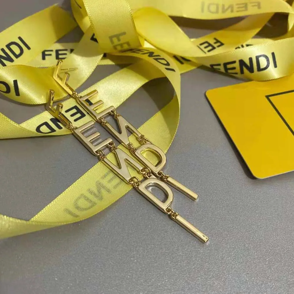 Fendi Signature Gold for Women in color Earrings