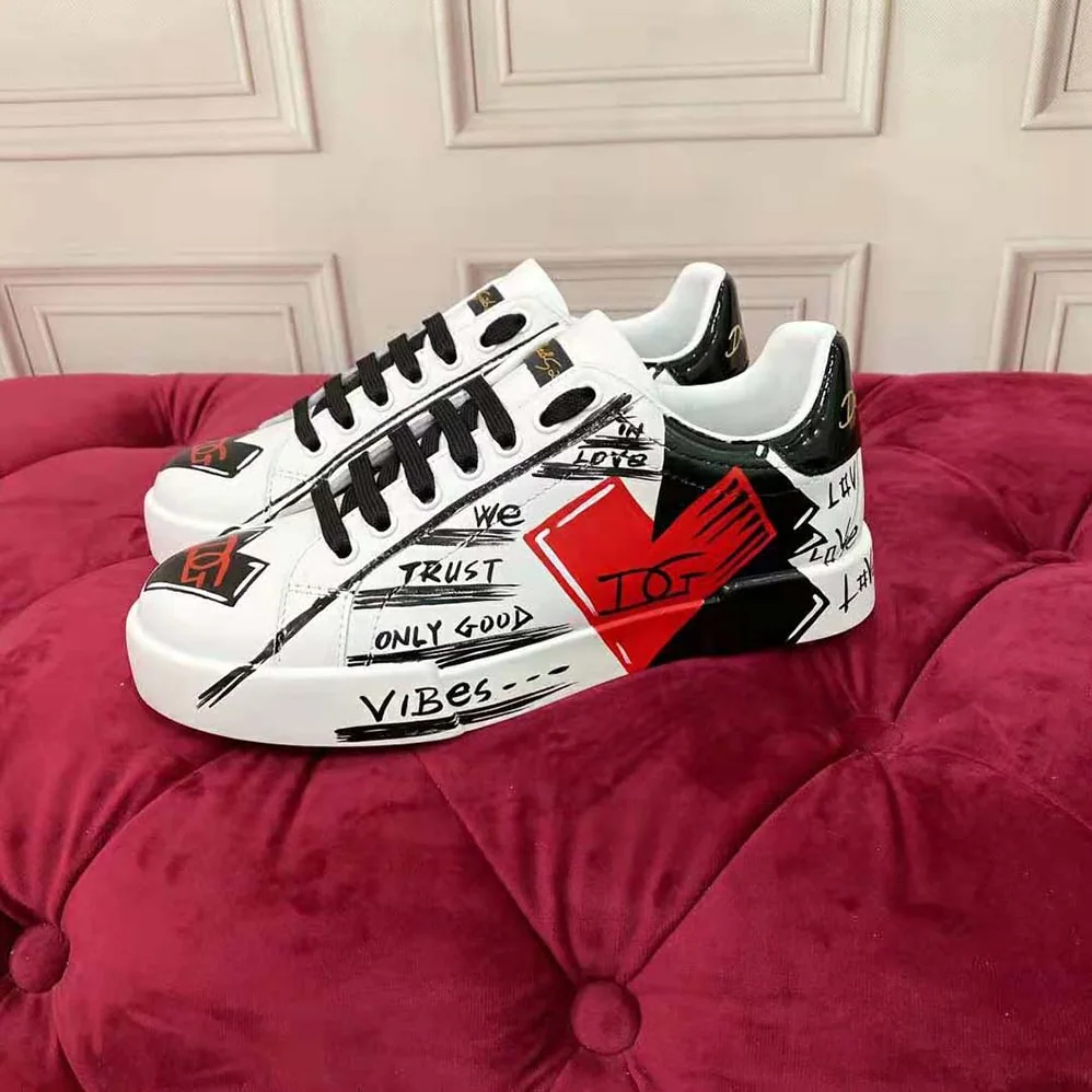 Dolce Gabbana D&G Limited Edition Valentine s Day Portofino Sneakers for Men Dolce Gabbana D&G Limited Edition Valentine s Day Portofino Sneakers for Men