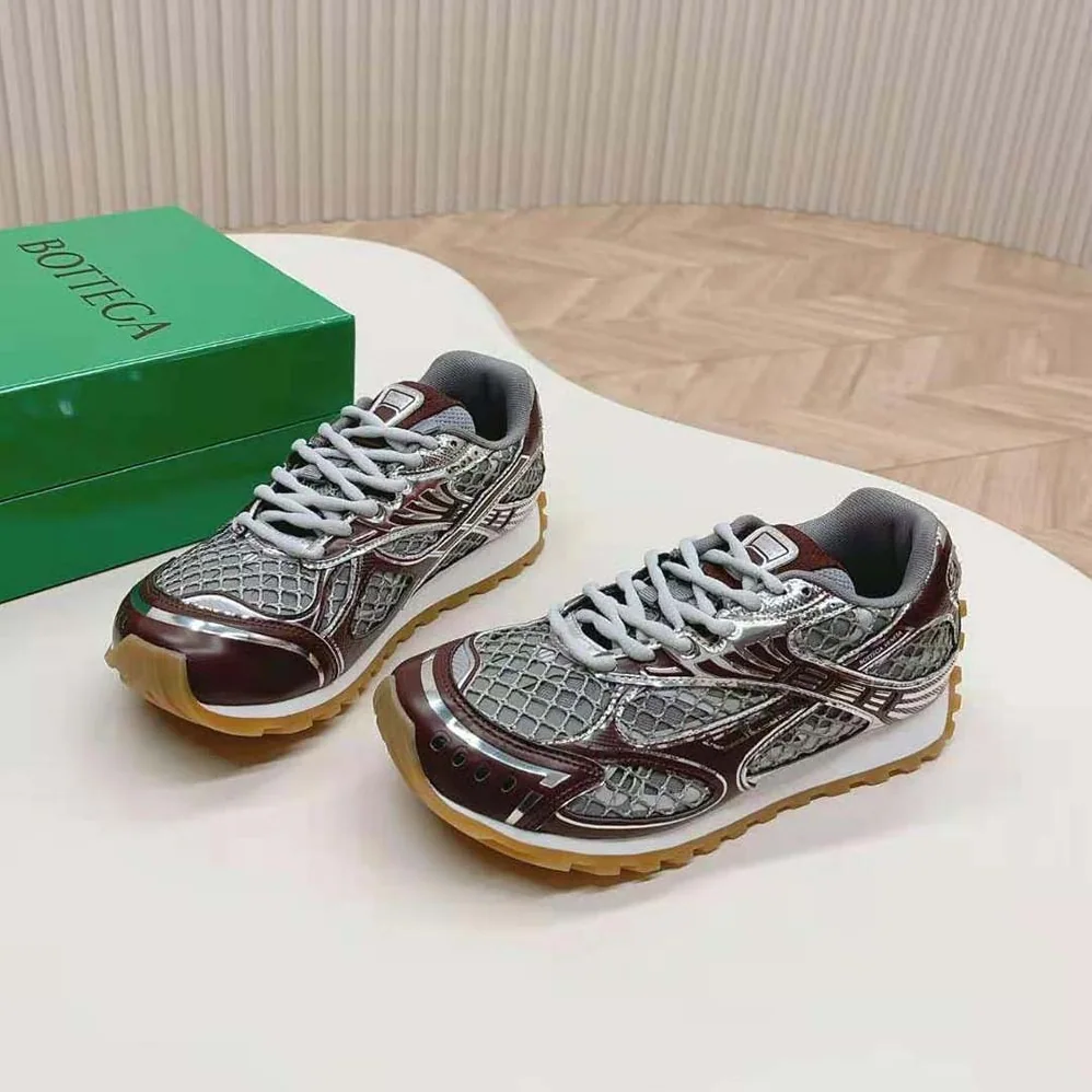 Bottega Veneta Technical Fabric Lace-up Orbit Sneaker for Unisex in Maroon