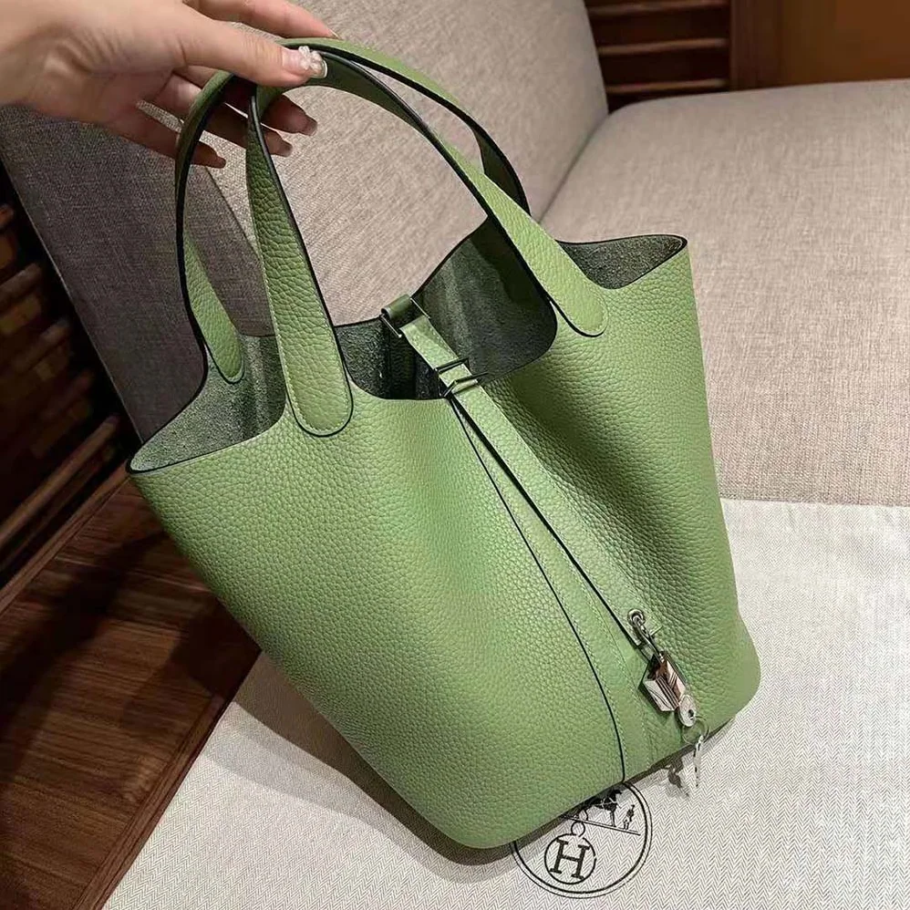 Hermes Picotin Lock 22cm in Clémence leather for Women in Aqua Hermes Picotin Lock 22cm in Clémence leather for Women in Aqua