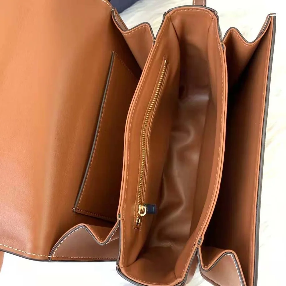 Celine Medium Triomphe Bag in Triomphe Textile and Calfskin for Women