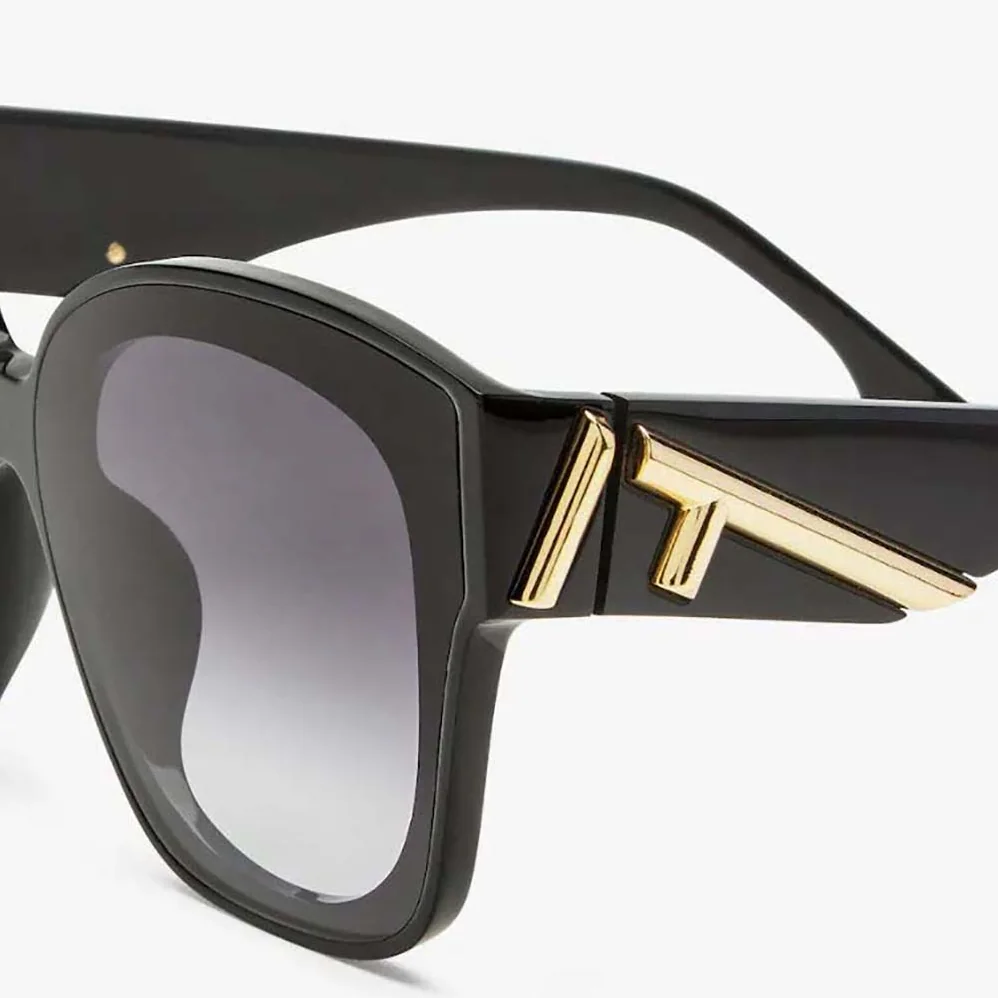 Fendi Square Fendi First Black Acetate Sunglasses for Women Fendi Square Fendi First Black Acetate Sunglasses for Women