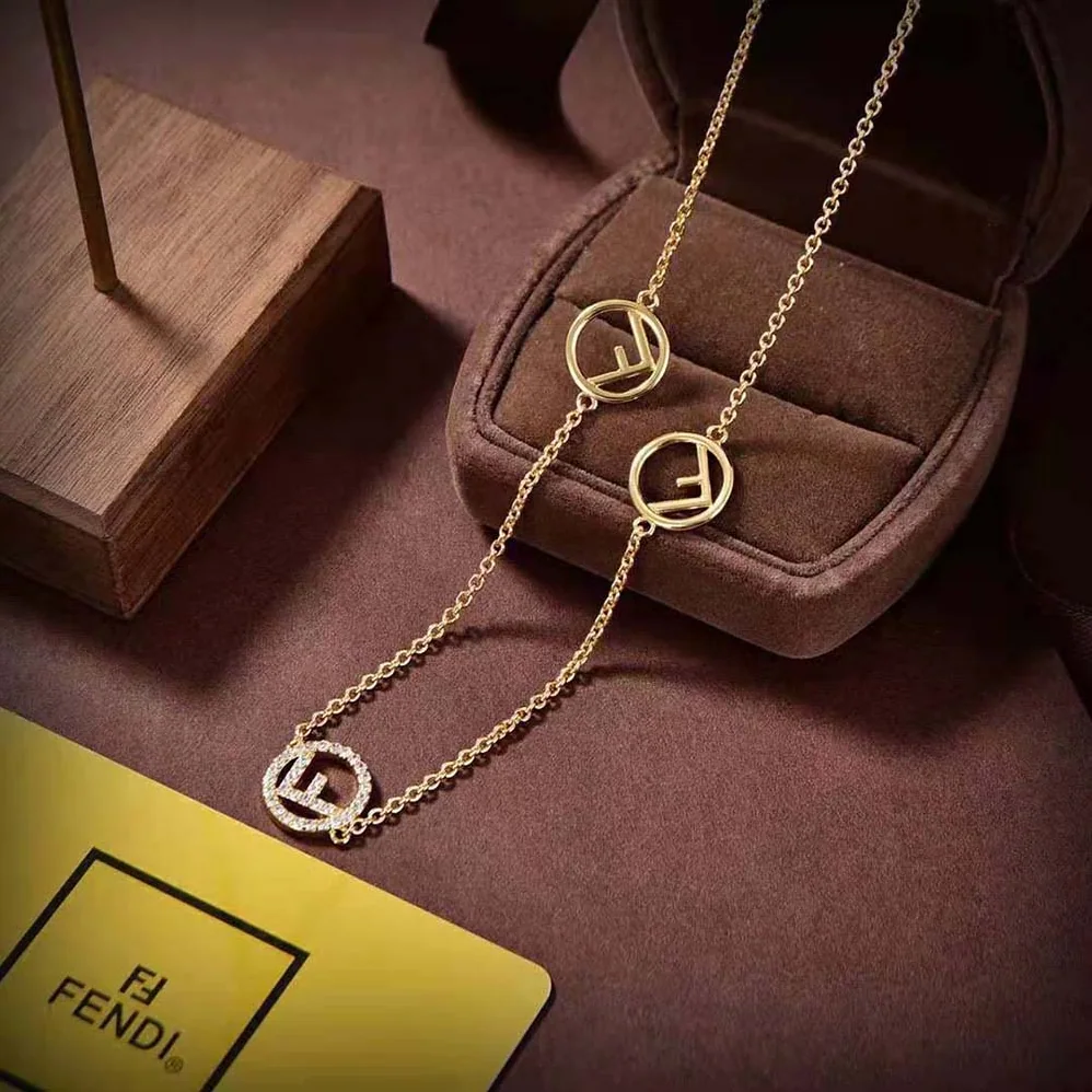 Fendi F Is Fendi Necklace Gold for Women in colored Fendi F Is Fendi Necklace Gold for Women in colored