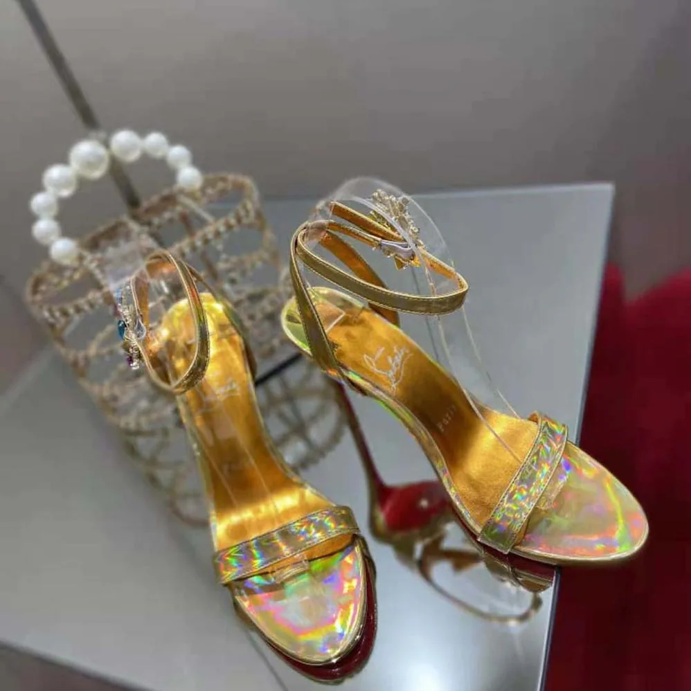 Christian Louboutin Goldie Joli 100 mm Heel Height for Women in Yellow Christian Louboutin Goldie Joli 100 mm Heel Height for Women in Yellow