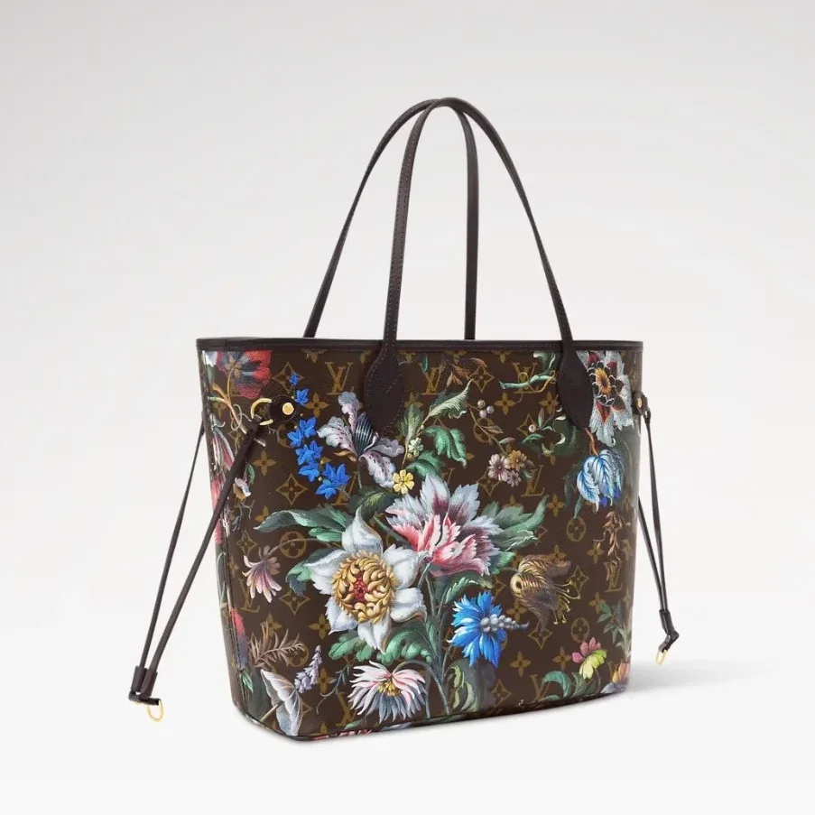 Louis Vuitton Neverfull MM Tote Bag / Brown Monogram Eden Gold Hardware