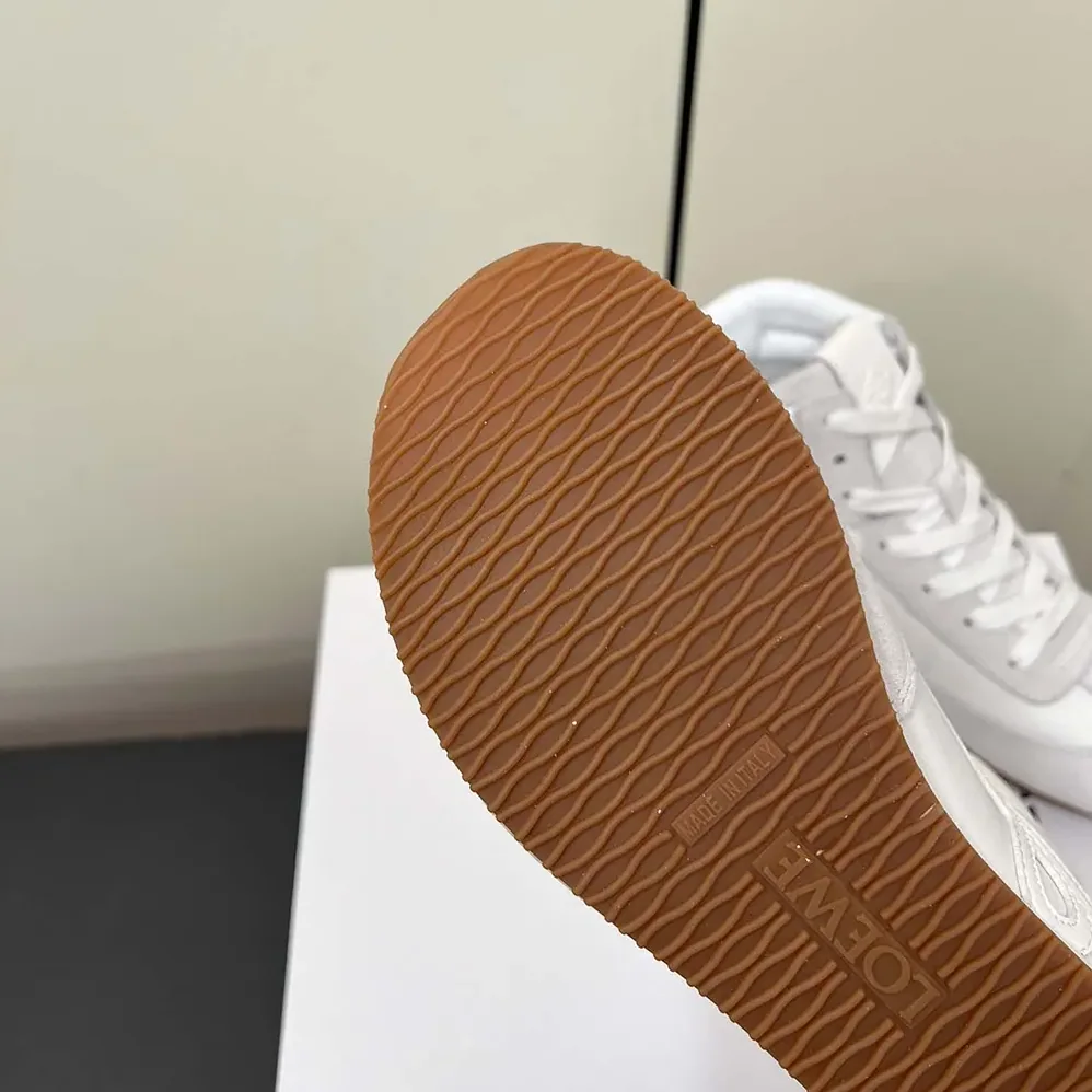 Loewe Ballet Runner 2.0 High-top in Nylon and Calfskin for Unisex in White