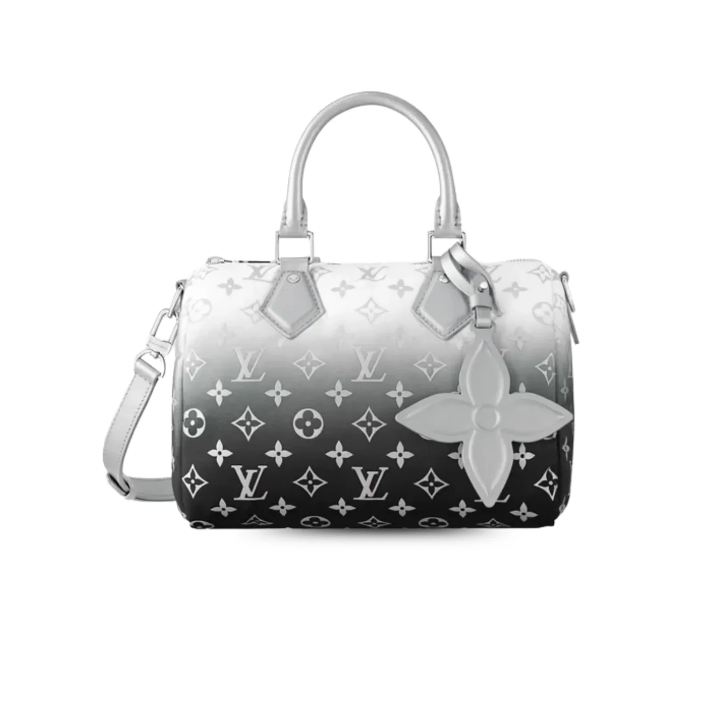Louis Vuitton Speedy Bandouliere 25 Top Handle Bag in Frost Silver Hardware Louis Vuitton Speedy Bandouliere 25 Top Handle Bag in Frost Silver Hardware