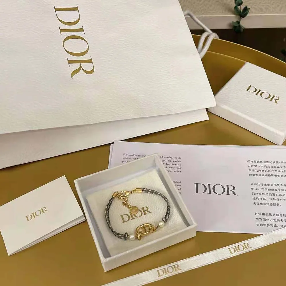 Dior CD Navy Bracelet Gold for Women in Finish Metal Dior CD Navy Bracelet Gold for Women in Finish Metal