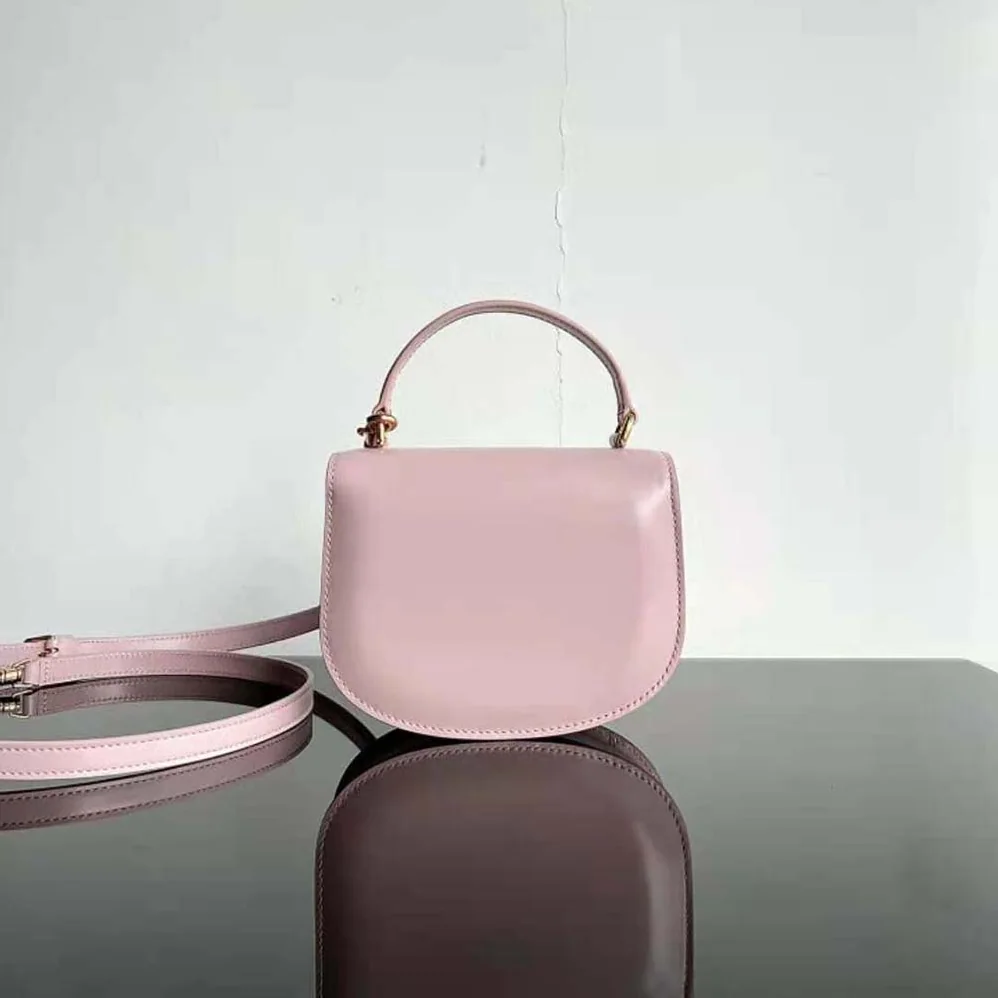 Celine Mini Besace Triomphe in Shiny Calfskin for Women in Pink Celine Mini Besace Triomphe in Shiny Calfskin for Women in Pink