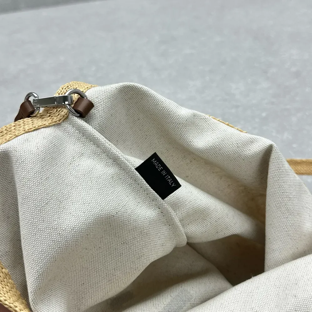 Miu Miu IVY Raffia for Women in Effect and Linen Bag