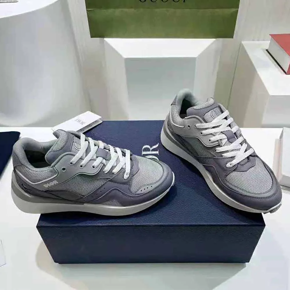 Dior B29 Sneaker Gray Technical Mesh Suede and Smooth Calfskin for Men