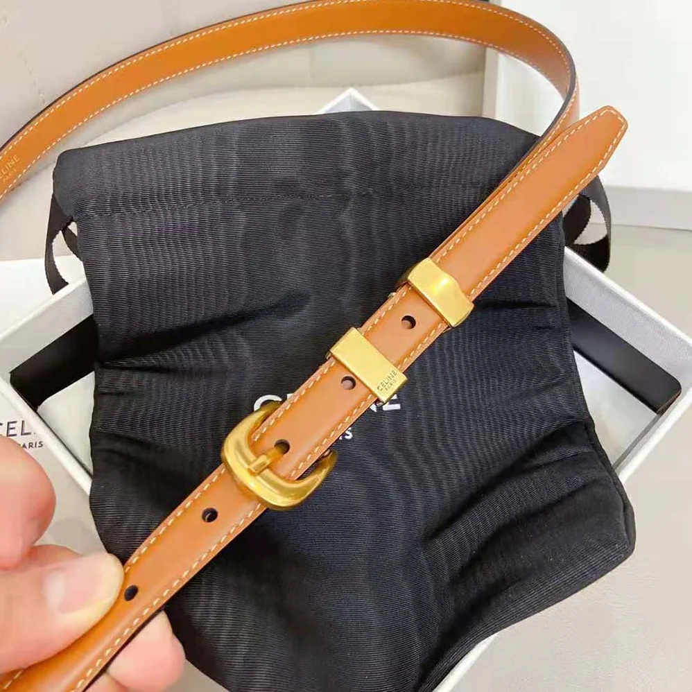 Celine Small Western Belt in Natural Calfskin for Women in Tan Celine Small Western Belt in Natural Calfskin for Women in Tan