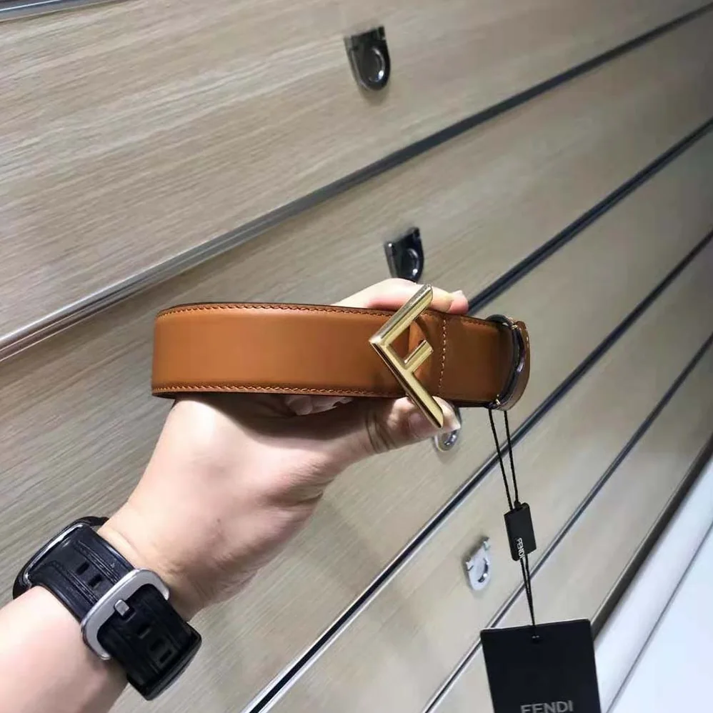 Fendi Brown Leather Belt for Women Fendi Brown Leather Belt for Women