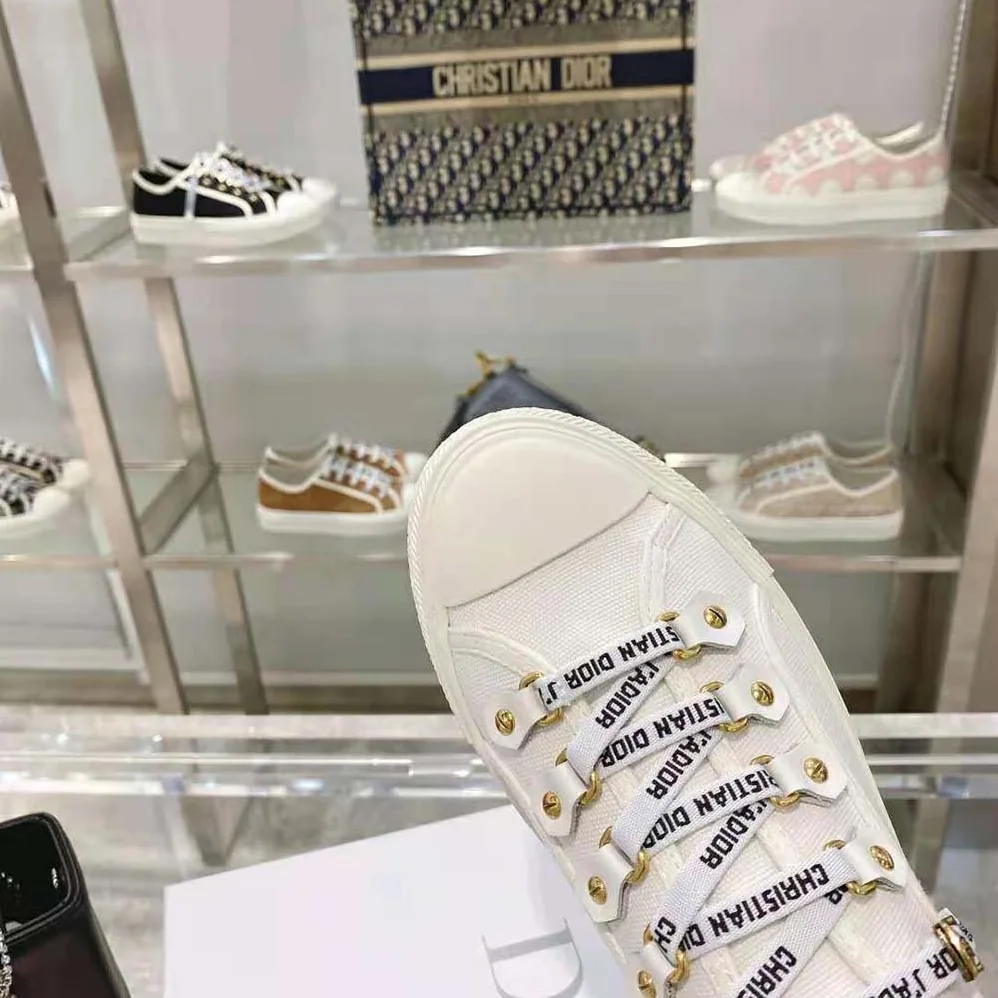Dior Walk N Dior Sneaker White Canvas and Suede Calfskin for Women Dior Walk N Dior Sneaker White Canvas and Suede Calfskin for Women
