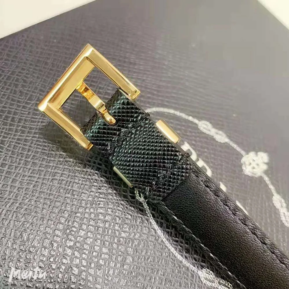Prada Saffiano Leather Belt for Women in Black Prada Saffiano Leather Belt for Women in Black