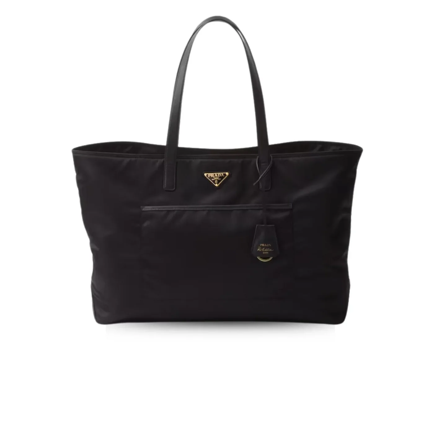 Prada Re- 1978 Large Re-Nylon And Saffiano Tote Bag Black 16.9 Inches/ 1BG527_R064_F0002_V_OOO Prada Re- 1978 Large Re-Nylon And Saffiano Tote Bag Black 16.9 Inches/ 1BG527_R064_F0002_V_OOO