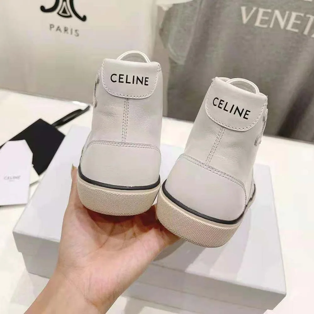 Celine As-02 Mid Low Lace-up Celine Alan Sneakers with Triomphe Patch in Calfskin for Unisex Celine As-02 Mid Low Lace-up Celine Alan Sneakers with Triomphe Patch in Calfskin for Unisex