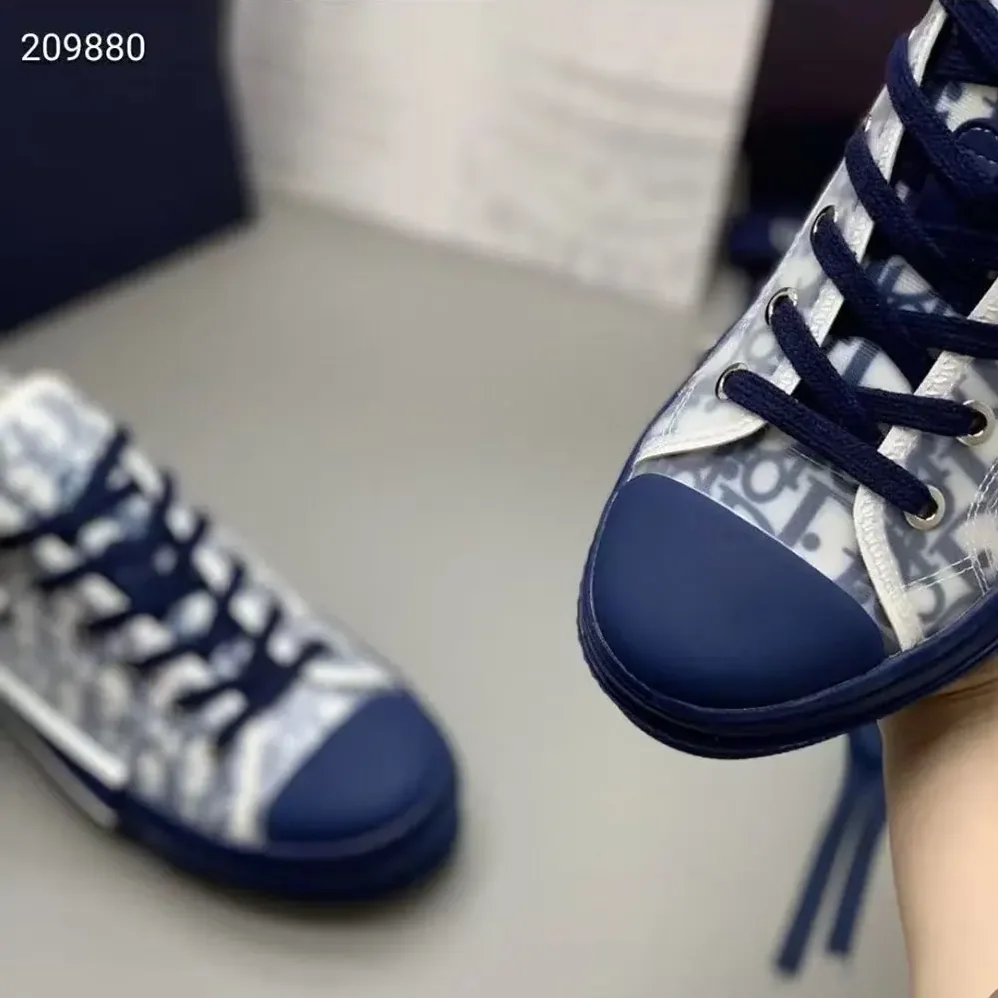 Dior B23 League Low-Top Sneaker Blue Dior Oblique Canvas for Unisex Dior B23 League Low-Top Sneaker Blue Dior Oblique Canvas for Unisex