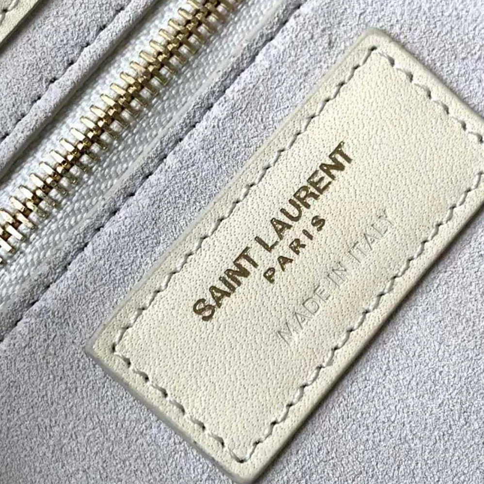 Saint Laurent YSL Le 5 A 7 Hobo Bag in Ostrich for Women in White